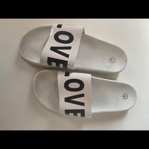 Love white flip flops